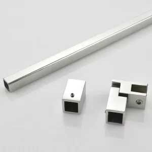 Wall to glass square stabilizer bar